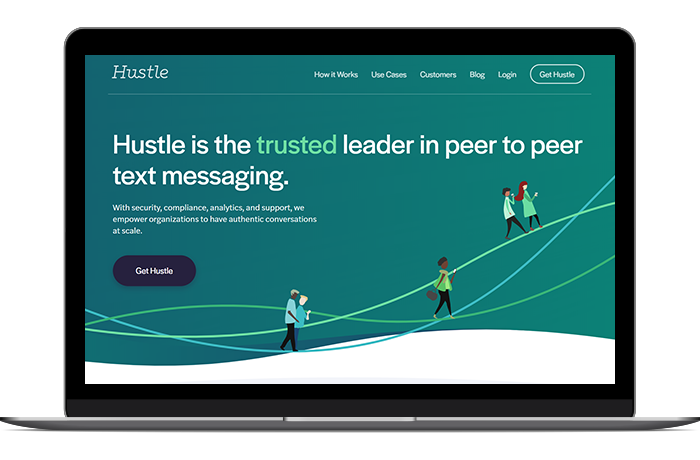 Hustle's volunteer management software and communication tools make it perfect for peer-to-peer texting campaigns.